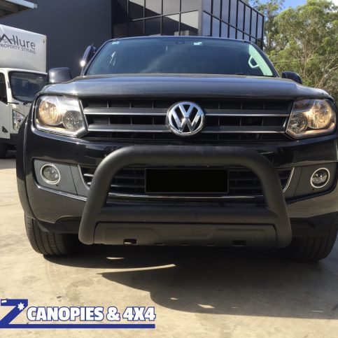 VW Volkswagen Amarok 2H 2011 to 2023 Nudge Bar with Bash Plate Matte Black
