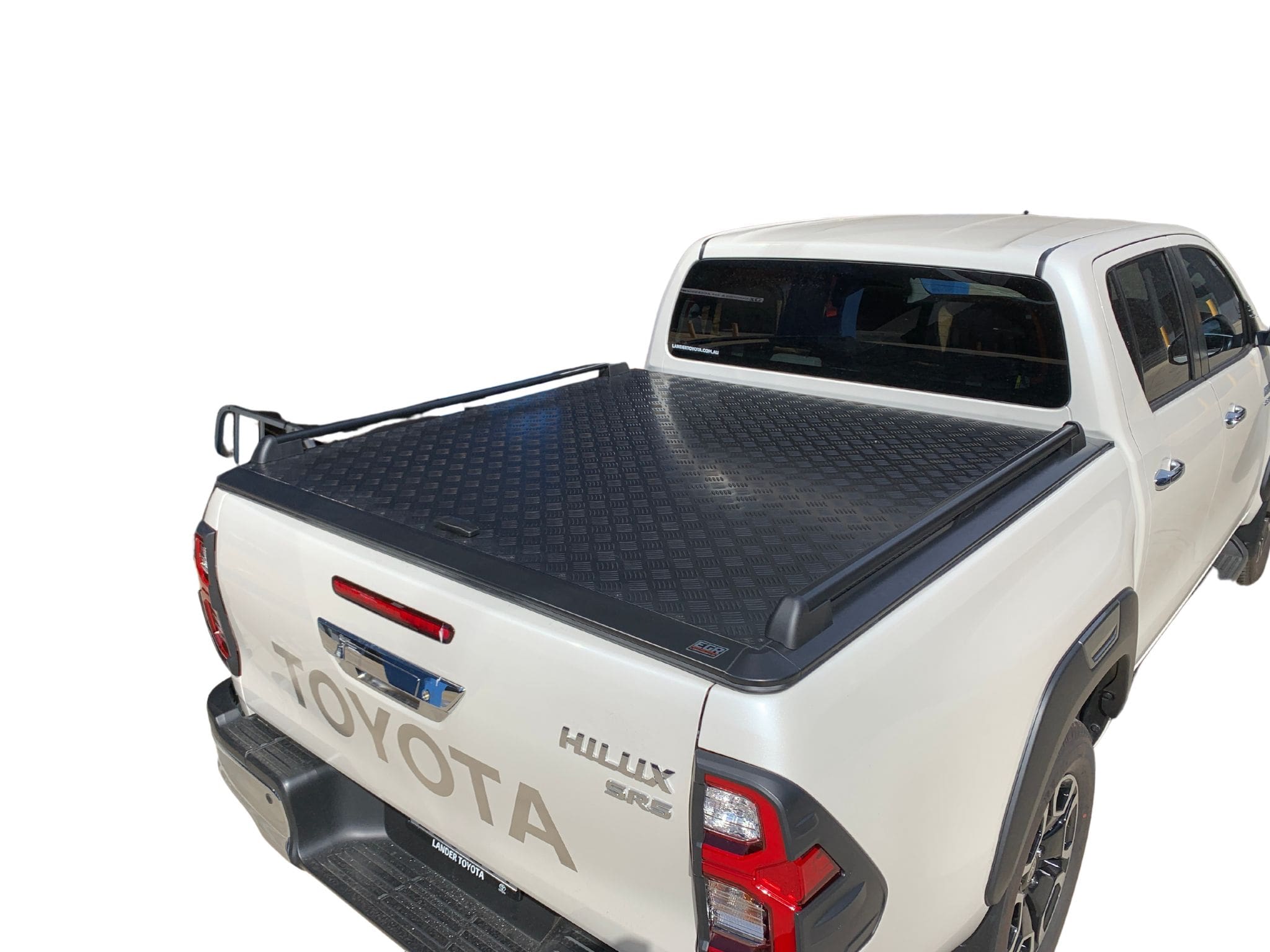 Hilux Revo SR5 A Deck 2015 to Current Aluminium Hard Lid Tonneau Cover EGR Load Shield Matte Black