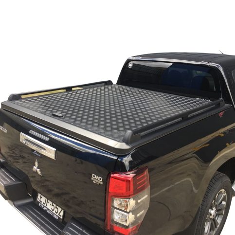 Mitsubishi Triton MQ MR 2015 to 01/2024 Aluminium Hard Lid Tonneau Cover EGR Load Shield Matte Black