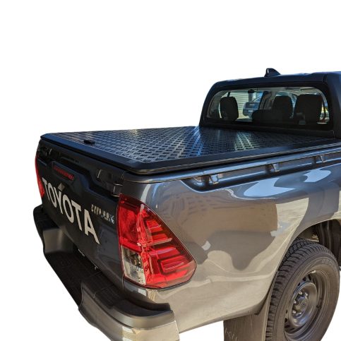 Hilux Revo SR J DECK 2015 to Current Aluminium Hard Lid Tonneau Cover EGR Load Shield Matte Black
