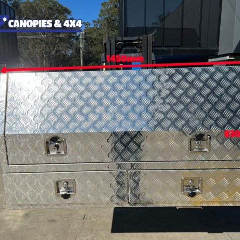Aluminium Toolbox 3/4 Opening with 2 bottom drawers 1450x530x820