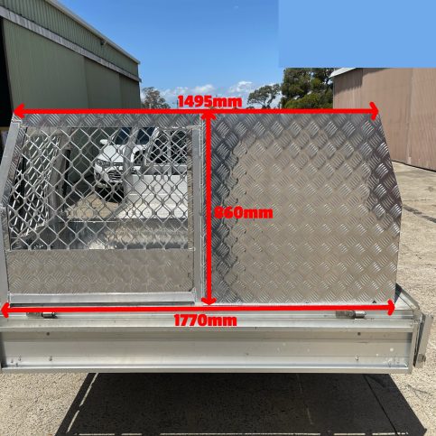 Aluminium half Toolbox half dogbox 1770mm x 690mm x 860mm