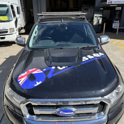 Ford Ranger PX2 PX3 Raptor Matte Black Bonnet Hood Scoop