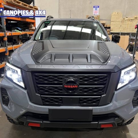 Premium Matte Black Bonnet Hood Scoop For Nissan Navara 01/2021 to 03/2026