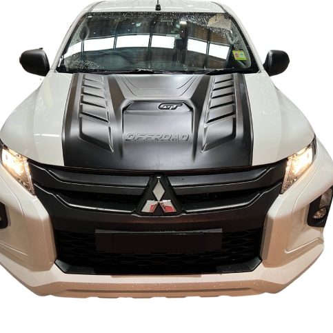 Mitsubishi Triton MR Matte Black Bonnet Hood Scoop