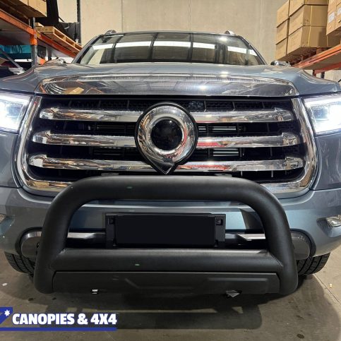 GWM Cannon Nudge Bar with Bash Plate Matte Black