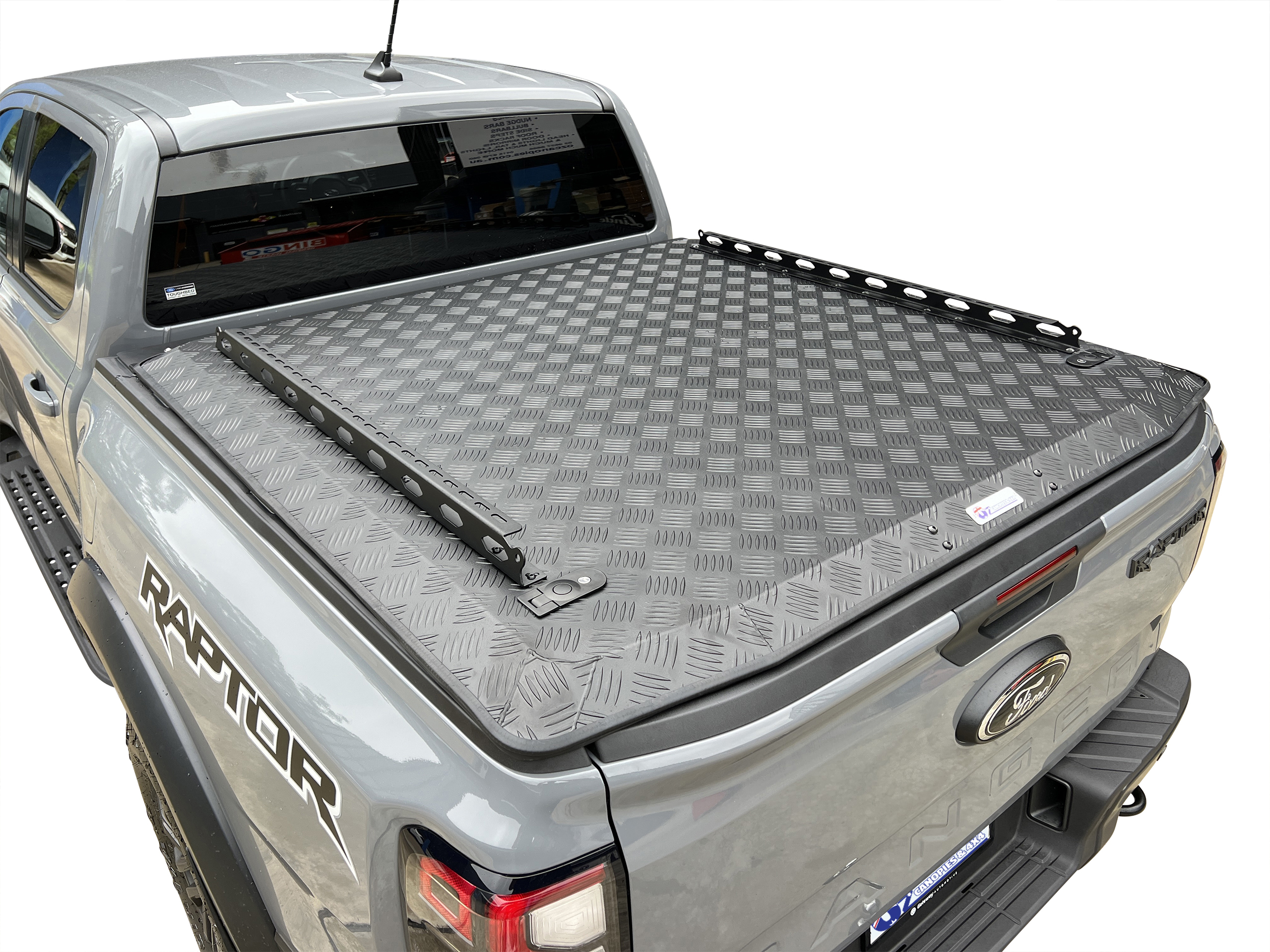 Ford Ranger RA Raptor Next Gen 2022 to Current Oz Canopies & 4X4 Aluminium Hard Lid Black