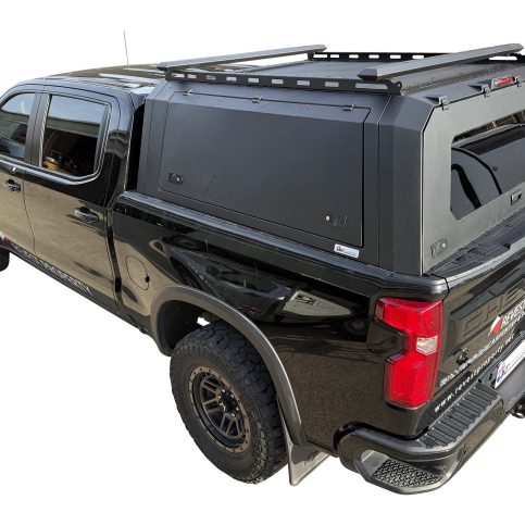 Chevrolet Silverado 1500 2020 - Onwards (5'8 Tub) Heavy Duty Aluminium Black Canopy
