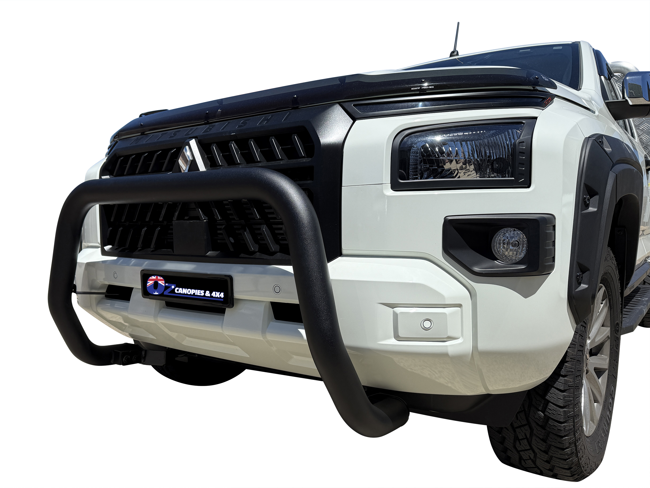 Mitsubishi Triton MV Nudge Bar Matte Black Nudge Bar Sensor Compatible 2024 to Current