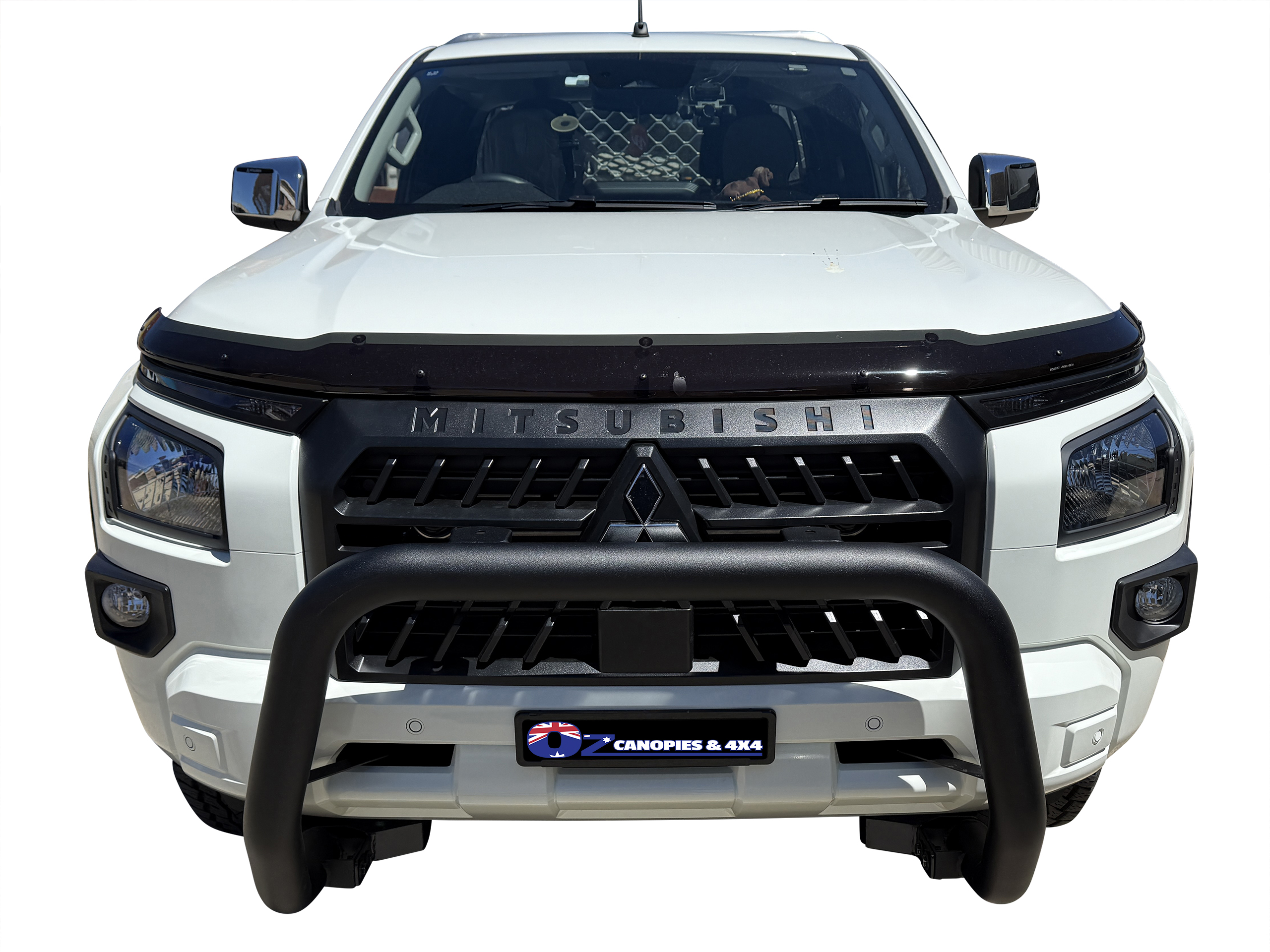 Mitsubishi Triton MV Nudge Bar Matte Black Nudge Bar Sensor Compatible 2024 to Current