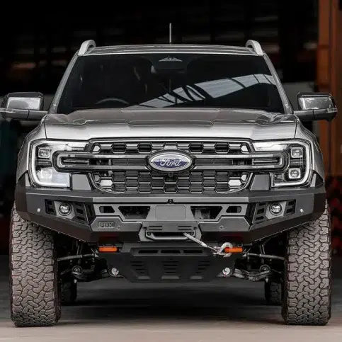PIAK Genesis Non Loop Bar (Black Recovery Points & Orange Bash Plate) for Ford Ranger (5/2022 on) & Everest (6/2022 on) BullBar