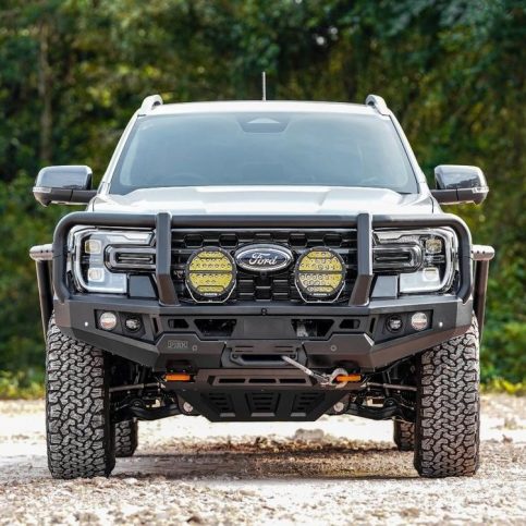 PIAK Genesis Loop Bar (Orange Recovery Points & Black Bash Plate) for Ford Ranger (5/2022 on) & Everest (6/2022 on) BullBar