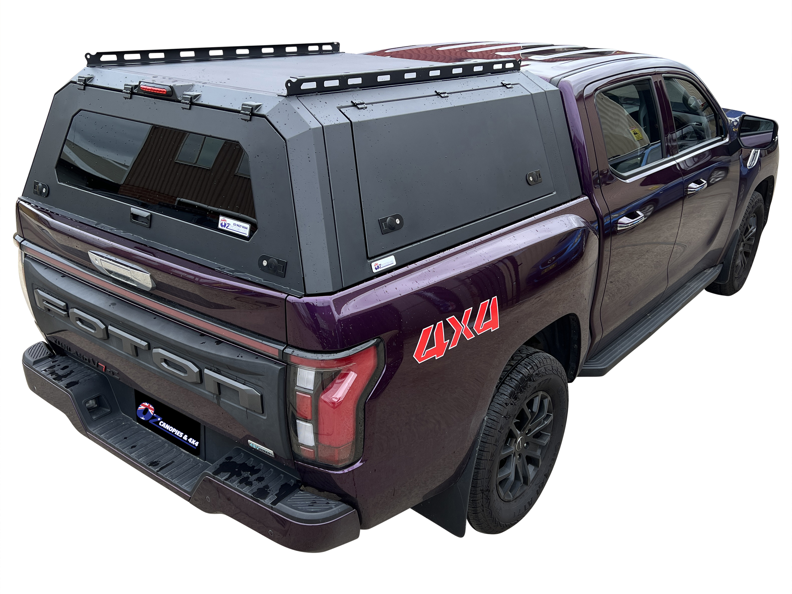 Foton Tunland V7 & V9 2025 to Current Heavy Duty Aluminium Black Tub Canopy