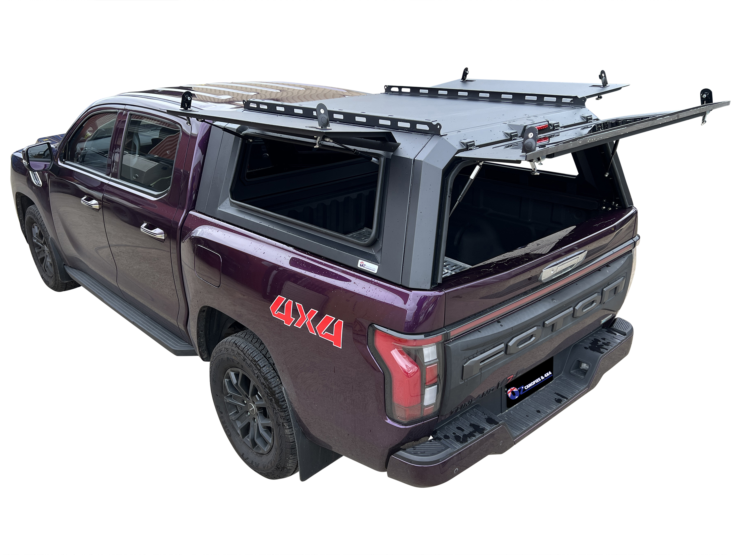 Foton Tunland V7 & V9 2025 to Current Heavy Duty Aluminium Black Tub Canopy