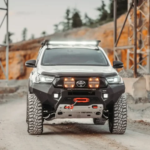 RIVAL Aluminum Front Bar with RIVAL LED Fog Lights (Set of 2) - Toyota Hilux (05/2024-2025)