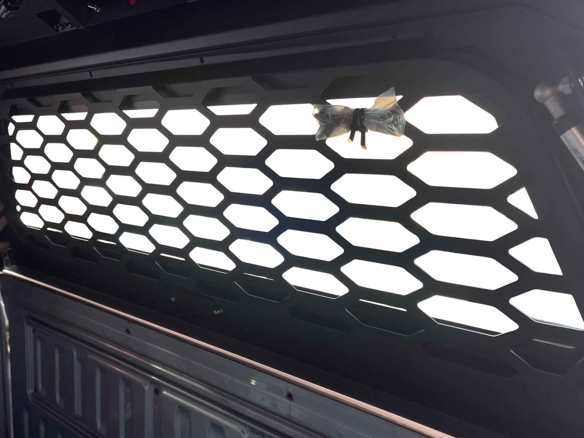 Security Mesh for Steel Canopy Rear Door